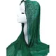 Foulard Hijab Malaisien Musulman pour Femme Longue Écharpe de Tête en Maille Diamant Respirant