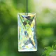 Muy Bien 120mm Rectangle Cubic Crystal Prism Hanging Suncatcher for Window Decorations DIY Crystal