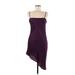 Forever 21 Cocktail Dress - Sheath Square Sleeveless: Purple Solid Dresses - Women's Size Medium