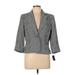 AK Anne Klein Blazer Jacket: Gray Jackets & Outerwear - Women's Size 12 Petite