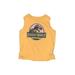 Jurassic World Tank Top Yellow Color Block Scoop Neck Tops - Kids Boy's Size X-Small