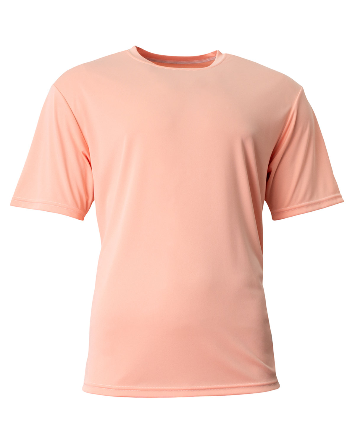 A4 NB3142 Youth Cooling Performance Crew T-Shirt in Salmon size Large | Polyester A4NB3142