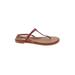 Cole Haan Sandals: Burgundy Solid Shoes - Women's Size 7 - Open Toe