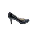 Etienne Aigner Heels: Pumps Stiletto Work Black Print Shoes - Women's Size 10 - Round Toe