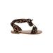 Steve Madden Sandals: Brown Leopard Print Shoes - Women's Size 5 1/2 - Open Toe