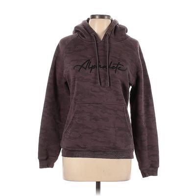 Alphalete Athletics Pullover Hoodie: Brown Print Tops - Women's Size Medium