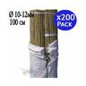 200 x Tutori in bambù naturale 100 cm, 10-12 mm. Canne bamboo per sostiene oortaggi, piante,