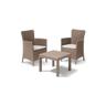 Set rattan salvador balcony Keter pp cappuccino cf=pz 3 + cuscini Keter