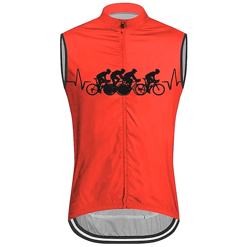 Herren Fahrradweste Radtrikot Grafik Lustig Ärmellos Fahhrad Weste / Gilet Trikot Oberteil mit 3 Gesäßtaschen Mountainbike MTB Straßenradsport Schnelltrocknend Rückentasche Feuchtigkeitsableitend Image