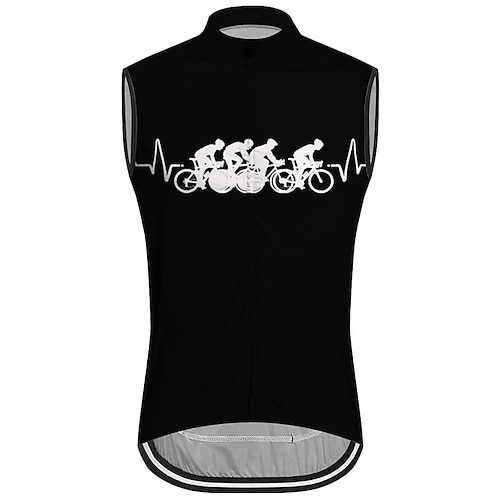 Herren Fahrradweste Radtrikot Grafik Lustig Ärmellos Fahhrad Weste / Gilet Trikot Oberteil mit 3 Gesäßtaschen Mountainbike MTB Straßenradsport Schnelltrocknend Rückentasche Feuchtigkeitsableitend Image
