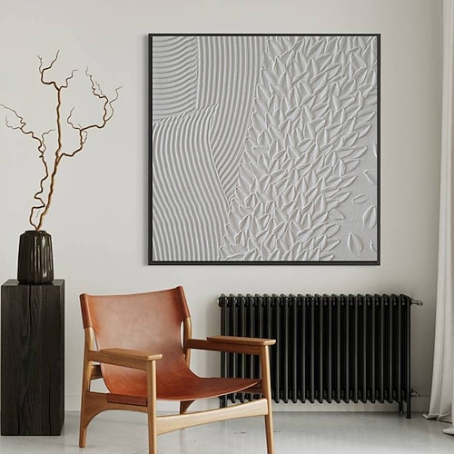 Hang-Ölgemälde Handgemalte Quadratisch Abstrakt Klassisch Modern Fügen Innenrahmen Image