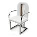 Arditi Collection Atrani Leather Accent Dining Chair Upholstered in Gray/White | 38.2 H x 20.5 W x 19.2 D in | Wayfair ARD-035-Arms