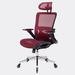 Farm on table Mesh Office Chair w/ Headrest Upholste/Mesh in Red | 46.6 H x 30.7 W x 30.7 D in | Wayfair FA24XIN0312-W490127221