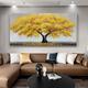 Gold Tree On Canvas Abstract Plant Flower Painting Tree Landscape Wall Decor Large Texture Wall Art Gold Abstract Tree Wall Art No Framed