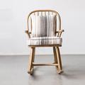 Eden Rim Solid Wood Rocking Chair Wood/Solid Wood/Fabric in Brown | 40.16 H x 24.02 W x 34.65 D in | Wayfair RockingChair20240313TB609643264291ER