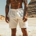 Sun Printed Men's Cotton Shorts Hawaiian Shorts Beach Shorts Drawstring Elastic Waist Comfort Breathable Short Outdoor Holiday Wear