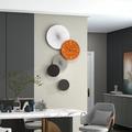 Elegant Wall Clock Home Decor Accessories Needles Silent Orange Wall Clock Extra Large Design Wall Decoration