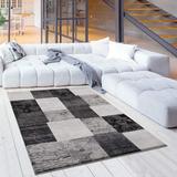 White 60 x 36 x 0.8 in Area Rug - Erug Outlet Montage Collection Modern Abstract Doormat Area Rug Entrance Floor Mat, Grey | Wayfair VE1166GY35ZZU