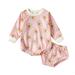 Gibobyy Baby Clothes for Christmas Newborn Infant Baby Girls Cotton Flower Print Floral Autumn Long Infant Clothes