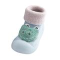 Knit Toddler Socks Shoes Girls Slipper Boys Baby Sole Kids Warm Stocking Patchwork Soft Rubber Baby Care Outdoor Foam Kids Novelty Slippers Boys Dinosaur Slippers Size 2 Big Boys Slippers Boy Toddler