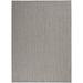 Gray/White 84 x 60 x 0.25 in Area Rug - Nourison Rectangle COURT Indoor/Outdoor Area Rug, Polypropylene | 84 H x 60 W x 0.25 D in | Wayfair