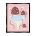 Stupell Industries Bb-083-Floater Fun Mushrooms On Pink Framed On Canvas Print Canvas | 21 H x 17 W x 1.7 D in | Wayfair bb-083_ffb_16x20