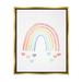 Stupell Industries Ba-950-Floater Rainbow w/ Falling Hearts Framed On Canvas by Lil' Rue Print Canvas in White | 21 H x 17 W x 1.7 D in | Wayfair