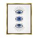 Stupell Industries Three Evil Eyes Pattern by Martina Pavlova Floater Frame Print on Canvas in White | 30" H x 24" W | Wayfair bb-455_ffg_24x30