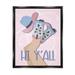 Stupell Industries Hi Y'all Pastel Cowgirl Framed On Canvas by Martina Pavlova Print Canvas in Blue | 31 H x 25 W x 1.7 D in | Wayfair