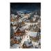 Stupell Industries Ba-851-Wood Snowy Christmas Village On Canvas by RB Print Canvas in Blue | 19 H x 13 W x 0.5 D in | Wayfair ba-851_wd_13x19