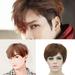 Yohome Adult Men Guy Wig Short Boy Band Wig Brown Short Perfect for Carnivals