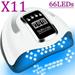 Nail Dryer Lamp For Manicure UV Gel Nail Lamp 66 LEDs Automatic Sensing Gel 300W