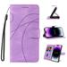 for Samsung Galaxy S20 Ultra Case Vintage Embossed Phone Case Wallet Card Holder PU Leather Stand Flip Case Wrist Strap Magnetic Closure Shockproof Protective Cover for Samsung S20 Ultra Purple