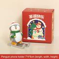Lmueinov Cute Christmas Gift Desktop Phone Holder Santa Claus Elk Penguin Bear Snowman Ornament Girl Heart Tablet Holder Clearance