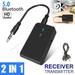 Bluetooth 5.0 Transmitter and Receiver 2 in 1 Wireless 3.5mm Bluetooth Adapter Dual Devices Simultaneously Aux Bluetooth Audio Car Adapter Compatible with TV Car Home Stereo System Headphones