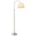 ZeaZu 21.75" Arched Floor Lamp Metal in Gray | 21.75 H x 11 W x 11 D in | Wayfair 372532