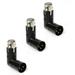 LyxPro XLR Angle Adapter Dual Male and Female can be positioned to 4 different angles Right Left and 90 degree great for mixers that interfere with other applications - 3 Pack