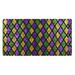 Daiia Mardi Gras Shiny Green Purple Extended Gaming Mouse Pad Large Gaming Mousepad Desk Mat Waterproof Anti-Dirty No-Slip Stitched Edges Keyboard Mat 15.8x29.5 In