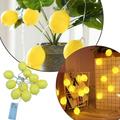 Pengzhipp Decoration String Lights Led Batterys Room Decorations Lemon Decoratives Simulation Lemons Fruits 10s Portable Household Appliance Yellow