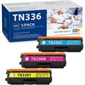 TN336 TN336C TN336M TN336Y High Yield Cyan Magenta Yellow Toner Cartridge Replacement for Brother TN336 TN-336 to use with MFC-L8850CDW MFC-L8600CDW HL-L8250CDN HL-L8350CDWT Printe(3-Pack C M Y)