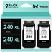 240XL Ink Cartridges for Canon 240XL Black Ink Cartridges for MG3620 MG3600 TS5120 MX472 Printer (2 Black)