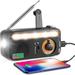 Rvasteizo Weather Radio Emergency Hand Crank Radio With Solar Charger Portable Battery Operated AM FM Shortwave Radio With LED Flashlight USB Charger Alert