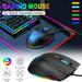 HERESOM Computer Mouse Wired Gaming Mouse 7200 DPI Programmable Wired Gaming Mouse 8 Buttons Mice LED RGB Backlight