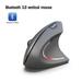 HERESOM Computer Mouse Hxsj T29 Wireless Bluetooth 3.0 Mouse Ergonomic Design Vertical 2400DPI Mice