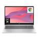 HP Newest 15.6 HD Chromebook Laptop Intel Processor N200 8GB RAM 64GB eMMC + 64GB Card Webcam WiFi Zoom Meeting Bluetooth USB-A&C Chrome OS- Natural Silver JVQ MP 2X Storage