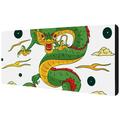 OWNTA Traditional Chinese Dragon Green Pattern Rectangular Extended Desk Pad with Non-Slip Rubber Bottom Suitable for Home Office Desktop Mat Gaming Pad Gaming Mouse Pad
