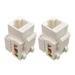 CAT6 RJ45 Keystone Jack Female Coupler Insert Snap-in Connector Socket Adapter Port for Wall Plate Outlet Panel - White