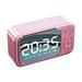 Back to School Supplies Deals 2024! CJHDYM Digital Alarm Clock Mirror Surface Bluetooth Speaker Electronic Clock with Large Display Screen FM Radio for Bedroom Office