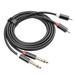 GoolRC Audio Cable Rca Cable Dual 1/4 To Rca Male Adapter To 2 Rca To Dual Rca Cable 2Ã—6.35mm Male To Rca Male To Plated Alloy Shell 1/4 To Dual Rca Audio Cable Alloy Shell 5ft Laoshe Rusuo Buzhi