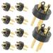 10 Pcs Male XLR Accessories Gold-plated 3-pin 10pcs Mic Microphone Audio Adapter Three-core Plug Cable Connectors